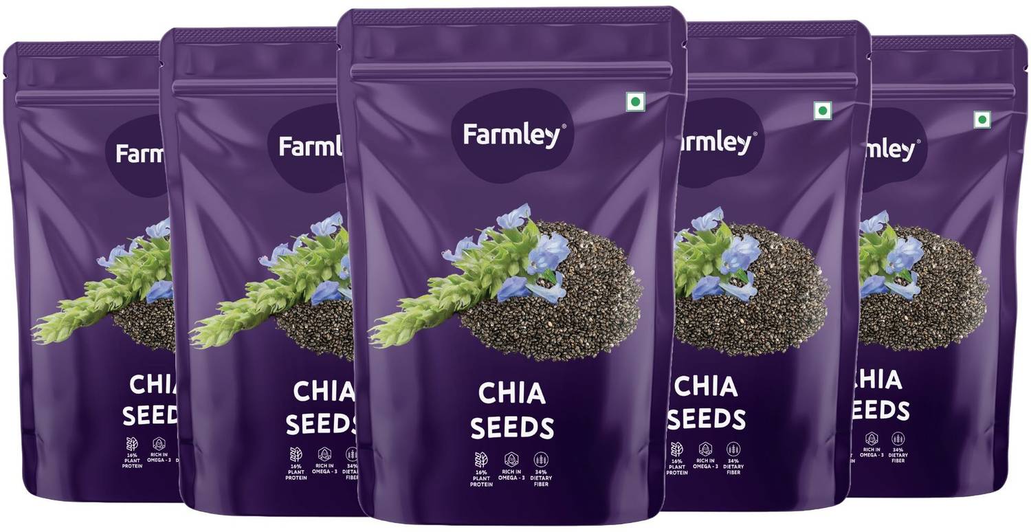 Farmley Premium Natural Chia Seeds 1 kg,High Fibre & Protein,Rich