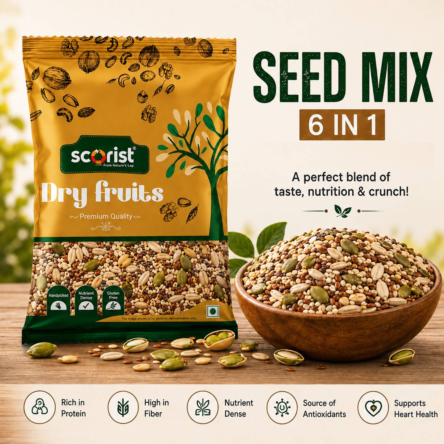Scorist Popular Seed Mix 6 in 1, 1kg - Image 2