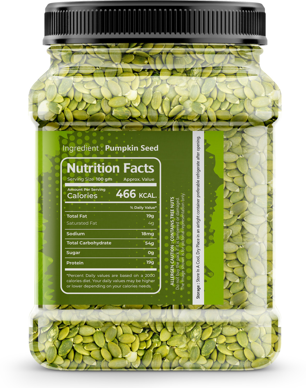 Image of Nutrific Pumpkin Seeds | Raw | Fiber and Protein Rich | Healthy Pumpkin Seeds