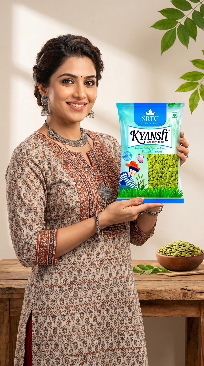 Image of Kyansh 1kg Pack of Premium Quality Pumpkin seeds (1000 g) Pumpkin Seeds