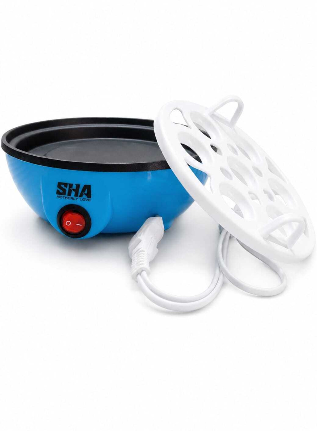 Image of SHA Motherly Love Fast Egg Steamer | 7-Eggs Boiler-46 Egg Cooker (Blue, 7 Eggs)