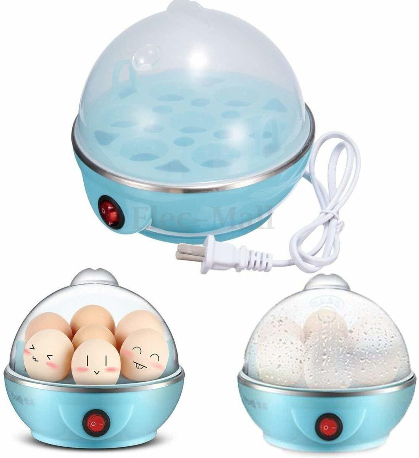 Image of Soflin Electric 7 Egg Boiler Cooker Electric 7 Egg Boiler Cooker Egg Cooker (Multicolor, 7 Eggs) Egg Cooker 01 Egg Cooker