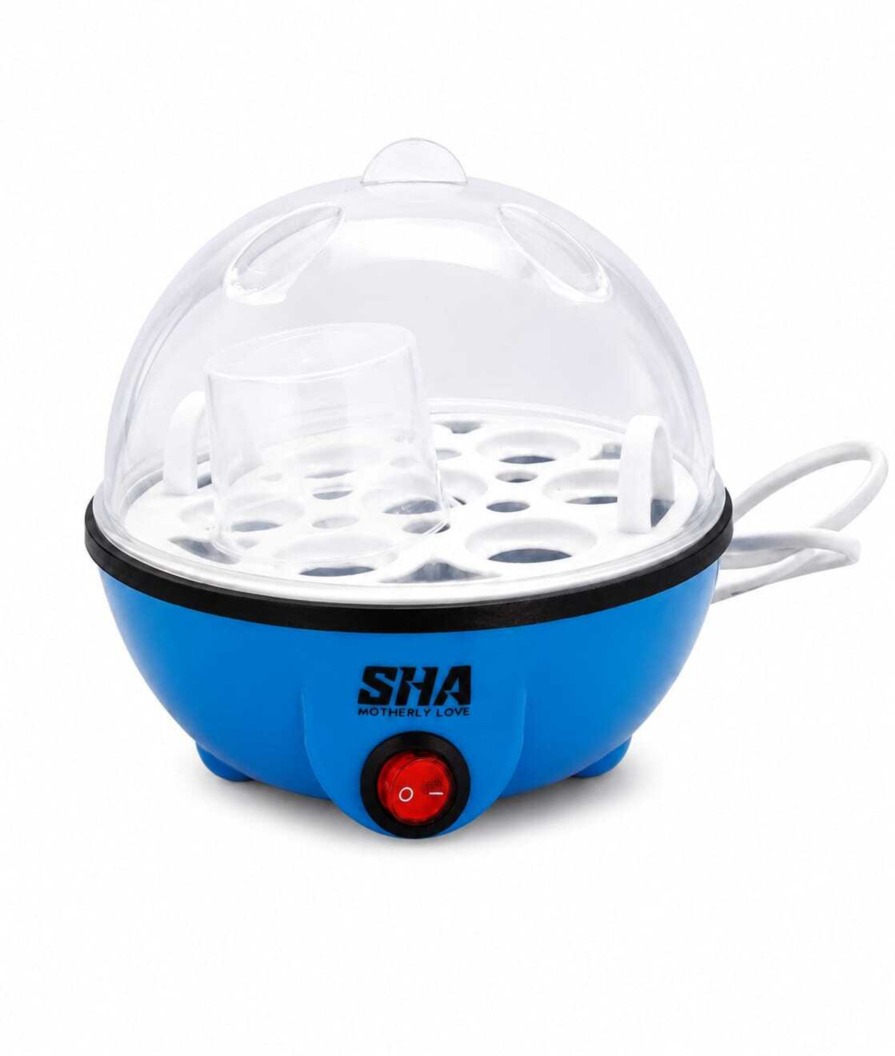 Image of SHA Motherly Love Fast Egg Steamer | 7-Eggs Boiler-46 Egg Cooker (Blue, 7 Eggs)