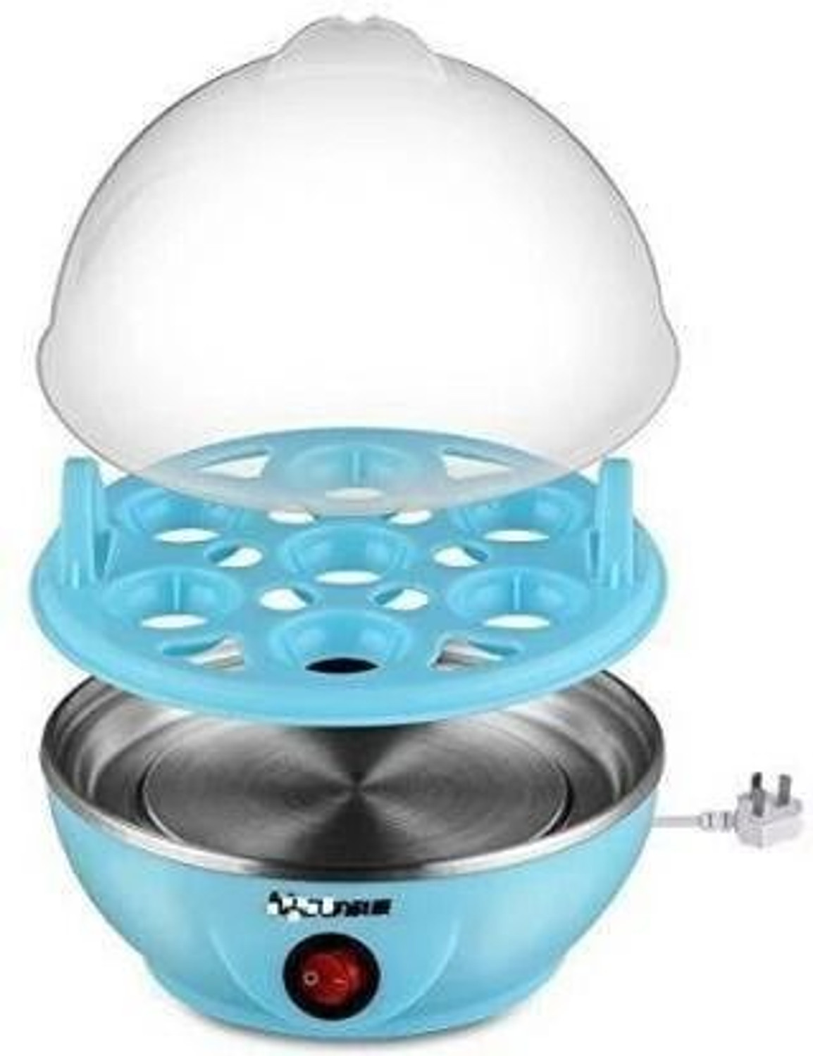 Image of Hiccup Multi-function Electric Egg Cooker 6 Eggs Capacity Auto-off Egg Boiler EPlastic Electric Egg Cooker, Boiler, Hard Boil Steamer and Poacher Single Layer Egg Cooker ( 6 Eggs) Egg Cooker