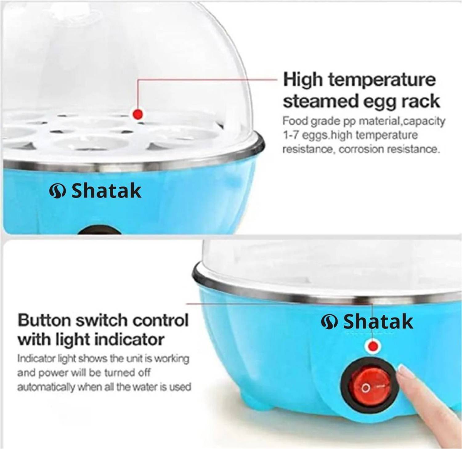 SHATAK Electric Egg Boiler 350W SEEB-01 - Image 4