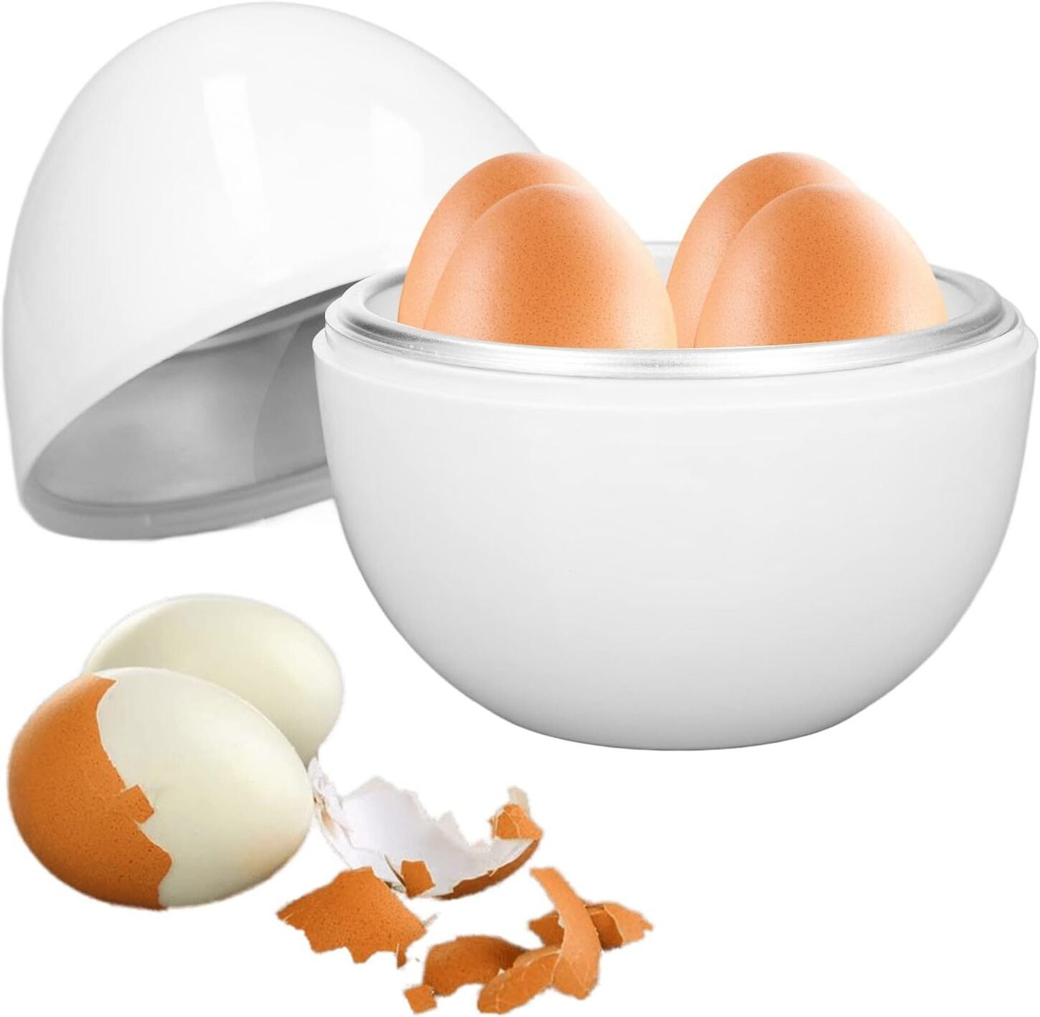 Image of Simois Microwave Egg Boiler Cooker 4 Egg Microwave Egg Boiler BPA Free Cooker Soft Medium Hard Eggs Maker Easy Use Egg Cooker