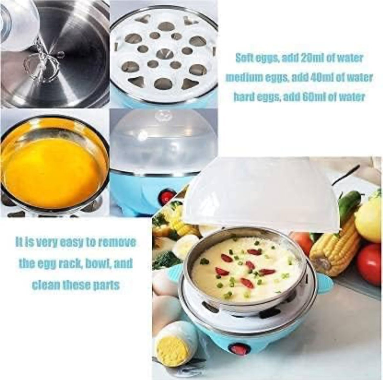 Image of GHE Multi-function Electric Egg Cooker 7 Eggs Capacity Auto-off Fast Egg Steamer ys -203 Egg Cooker