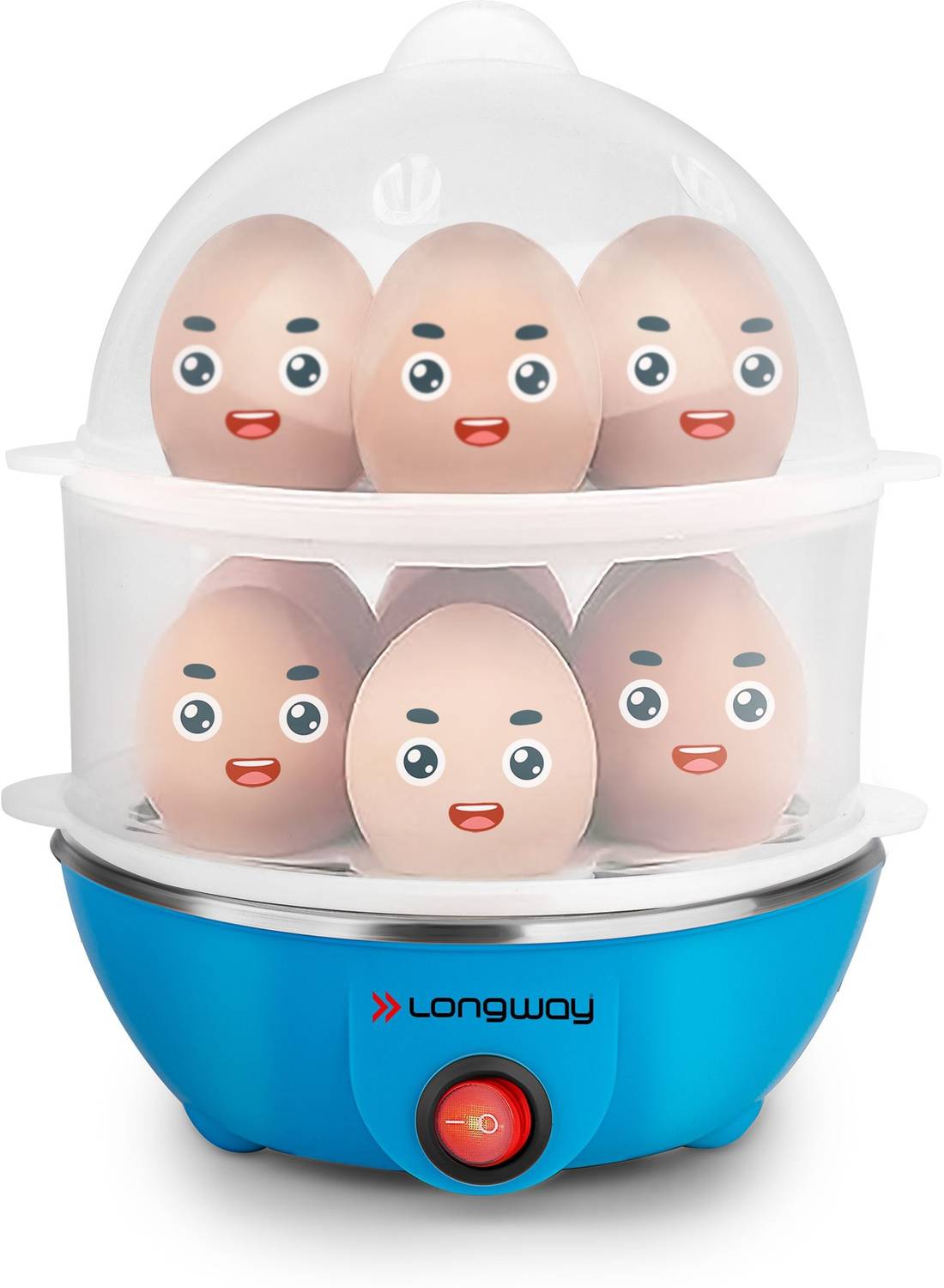Longway Eggo 350 W Egg Cooker (Blue, 14 Eggs)
