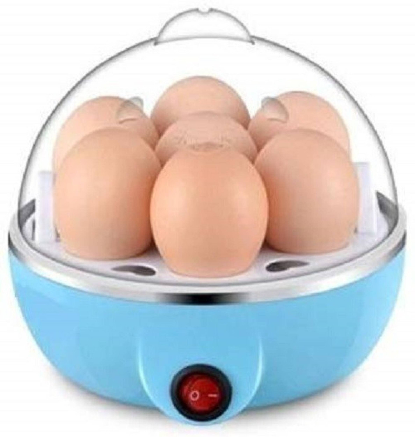 Image of Golden Bucket Electric Egg -Boiler /Poacher Electric Egg Maker with Steamer & Poacher Attachment, Egg Cooker (White, 7 Eggs) Egg Cooker