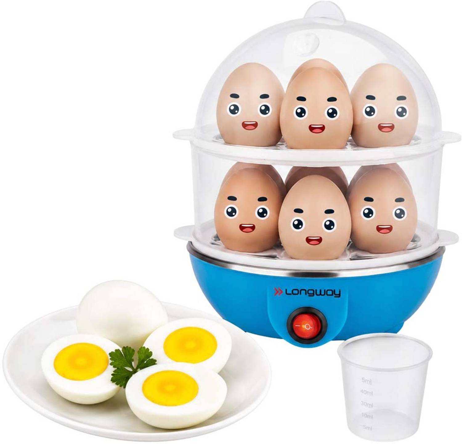 Longway Eggo 14E 350W Egg Cooker Blue - Image 1