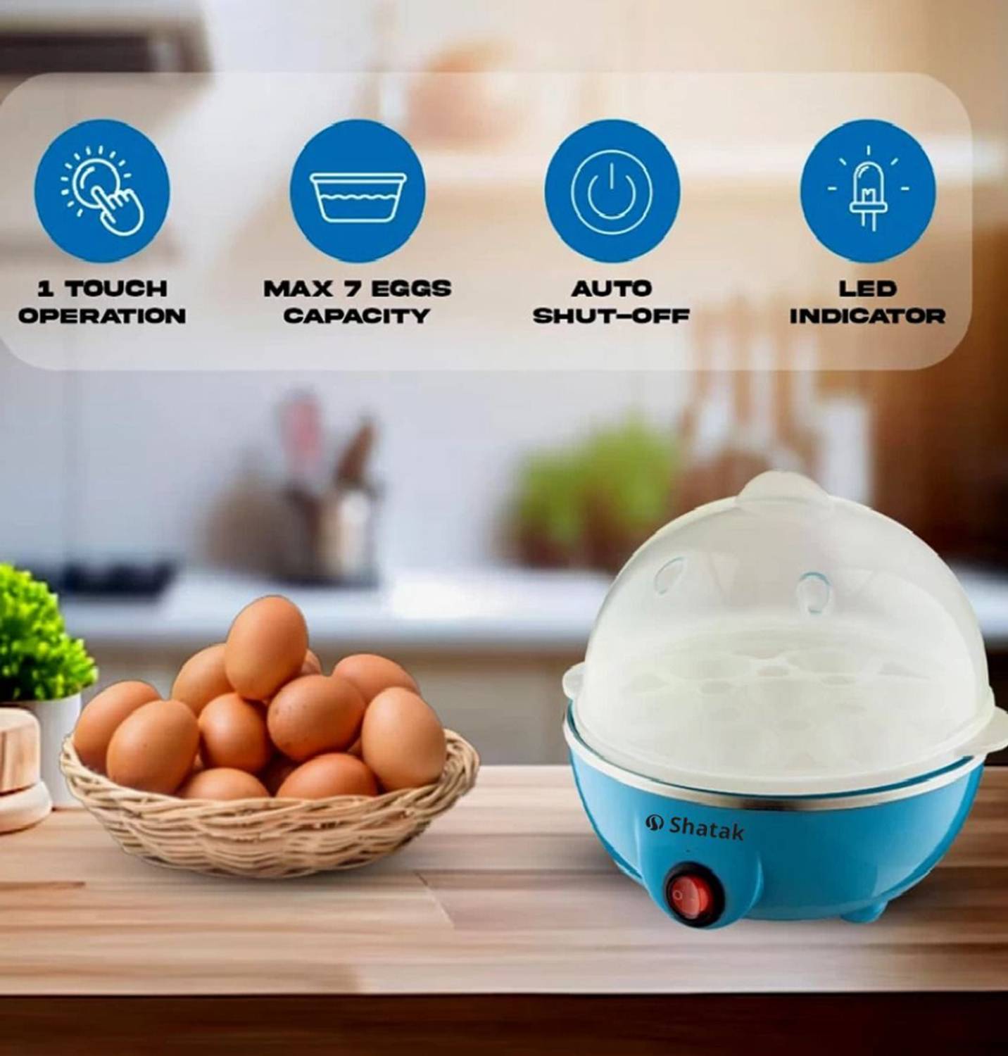 SHATAK Electric Egg Boiler 350W SEEB-01 - Image 3