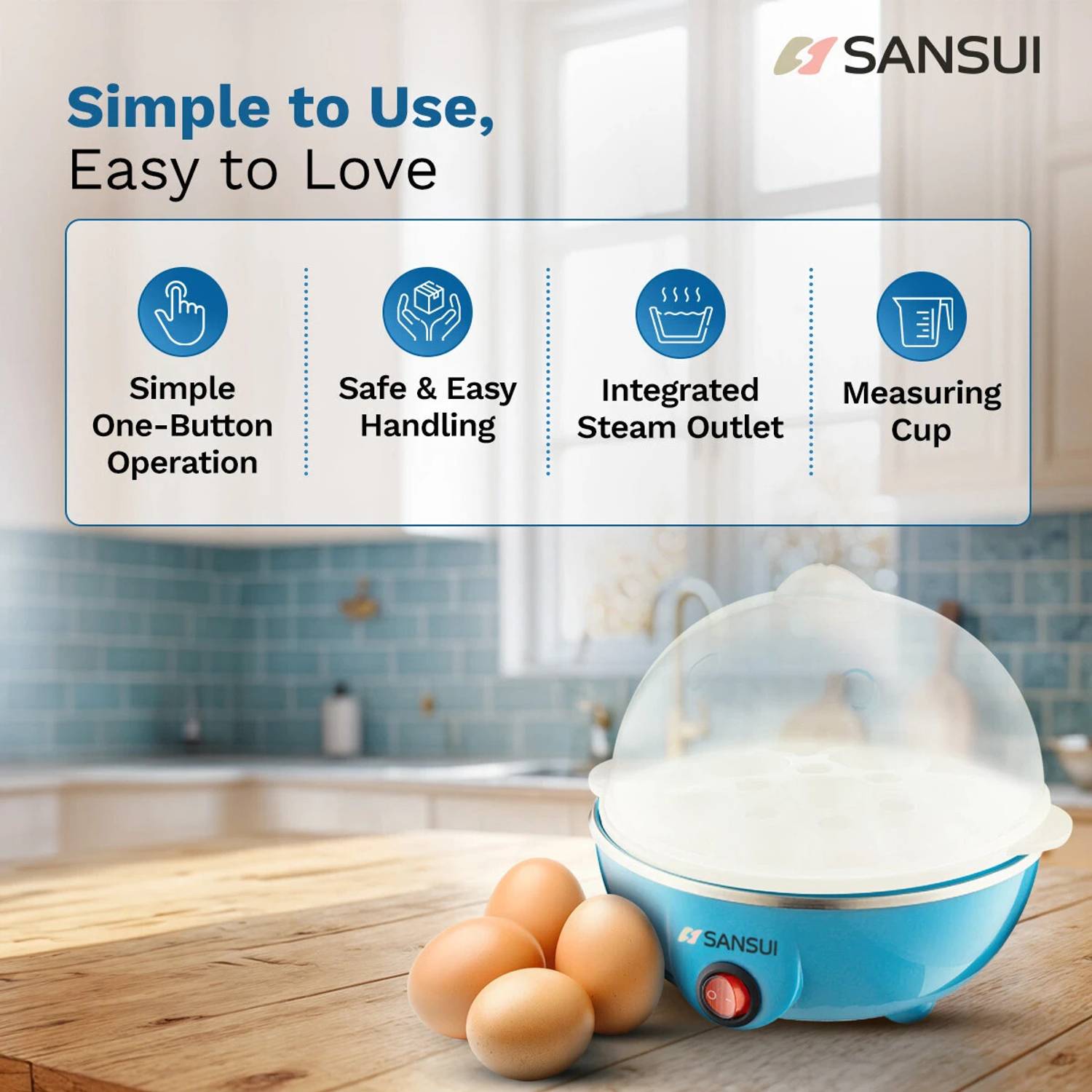 Sansui 7 Egg Electric Boiler - Image 5
