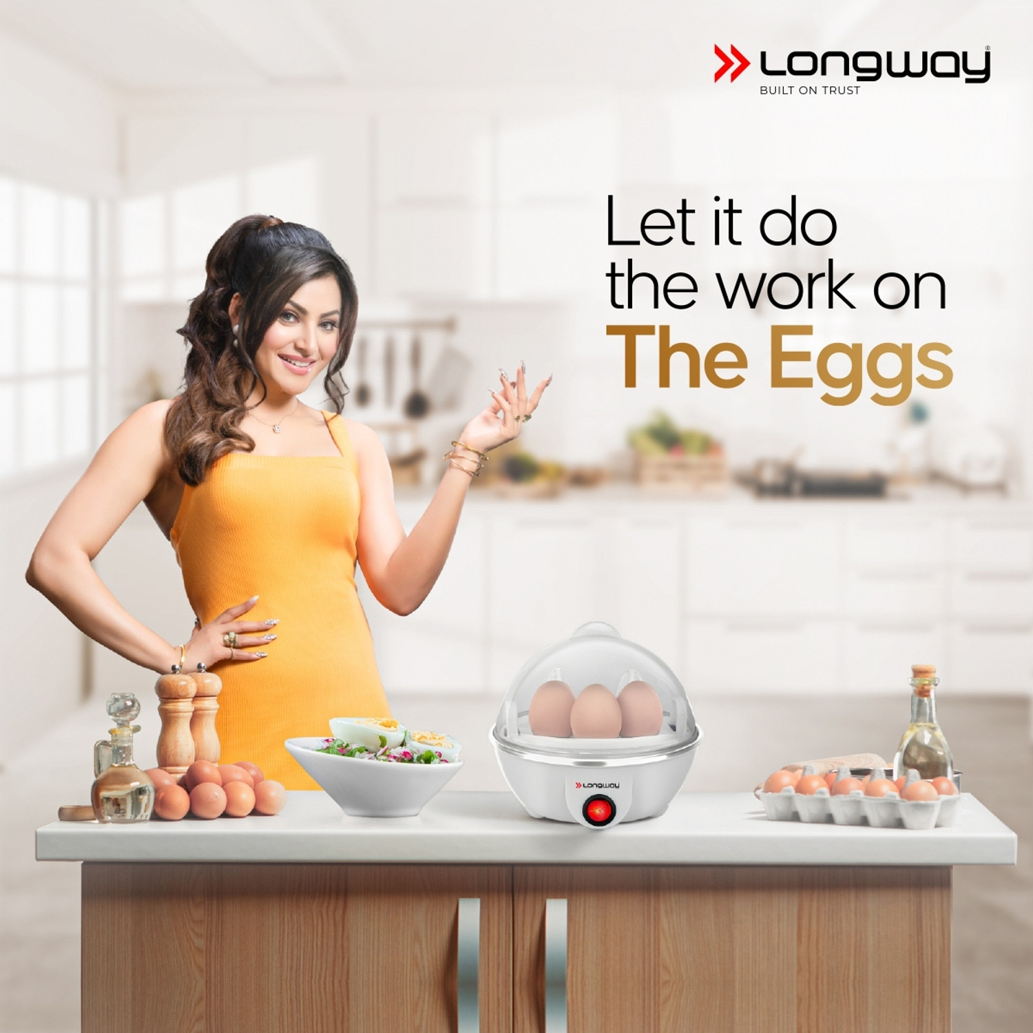 Image of Longway Eggo 350 Watt Egg Boiler /Cooker for Steaming, Cooking & Boiling Egg Cooker