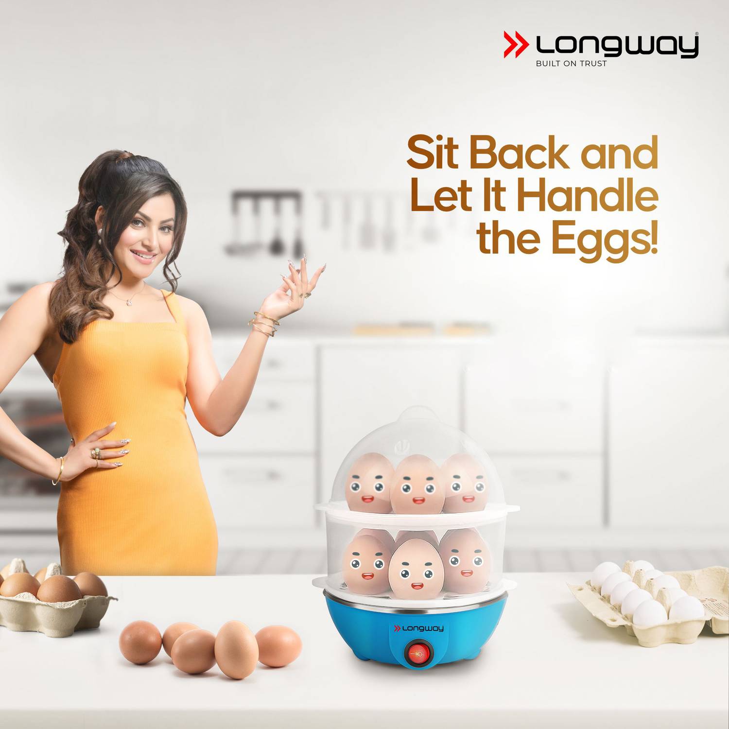 Longway Eggo 14E 350W Egg Cooker Blue - Image 2