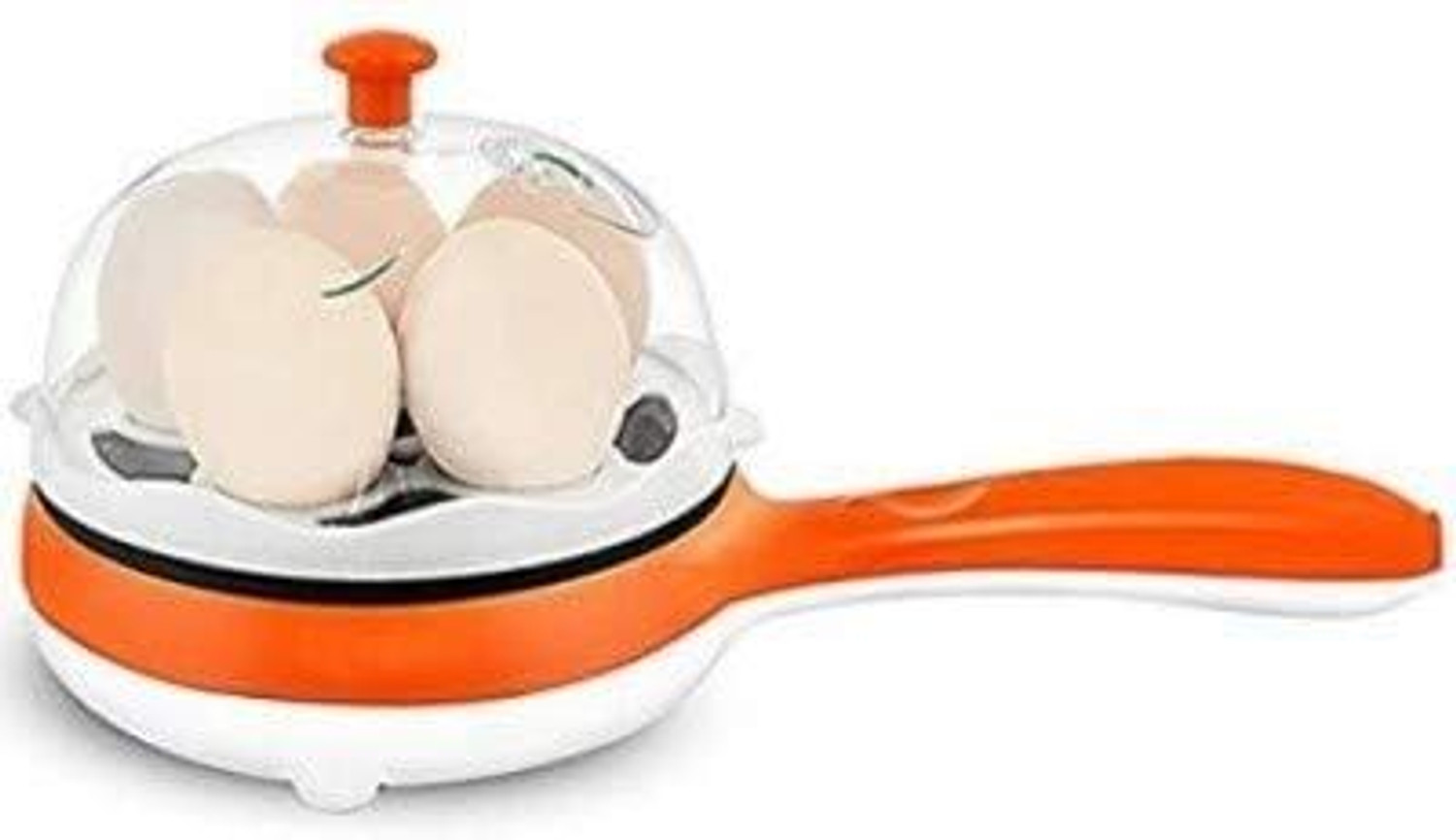 Image of ANGELLADY CREATION egg cooker Multifunction 2 in 1 Electric Egg Boiler Steamer Non-Stick Omelette Frying Pan Egg Cooker