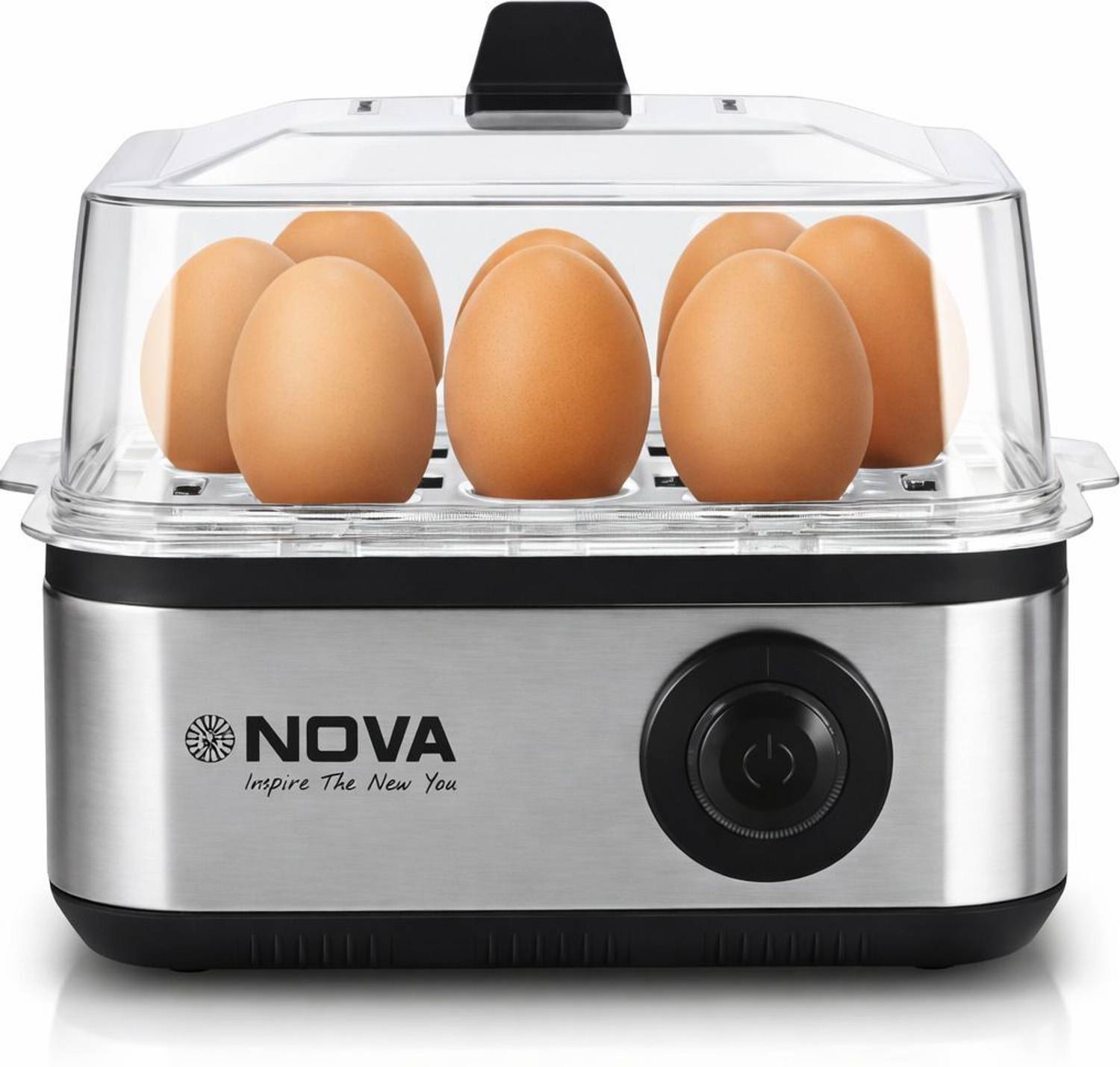 Nova Electric Egg Boiler NEC 1533 Egg Cooker (Steel, 8 Eggs)