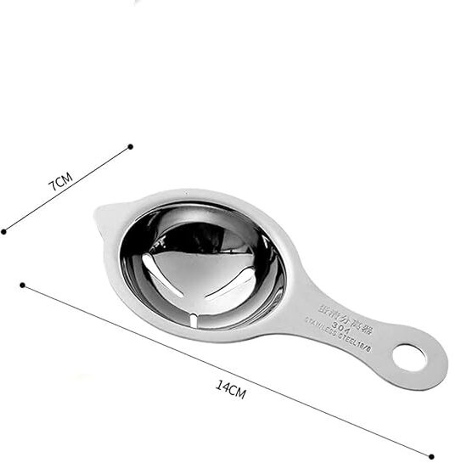 Image of Vortipu 1 PCS Stainless Steel Egg Separator, Yolk White Divider Stainless Steel Egg Separator