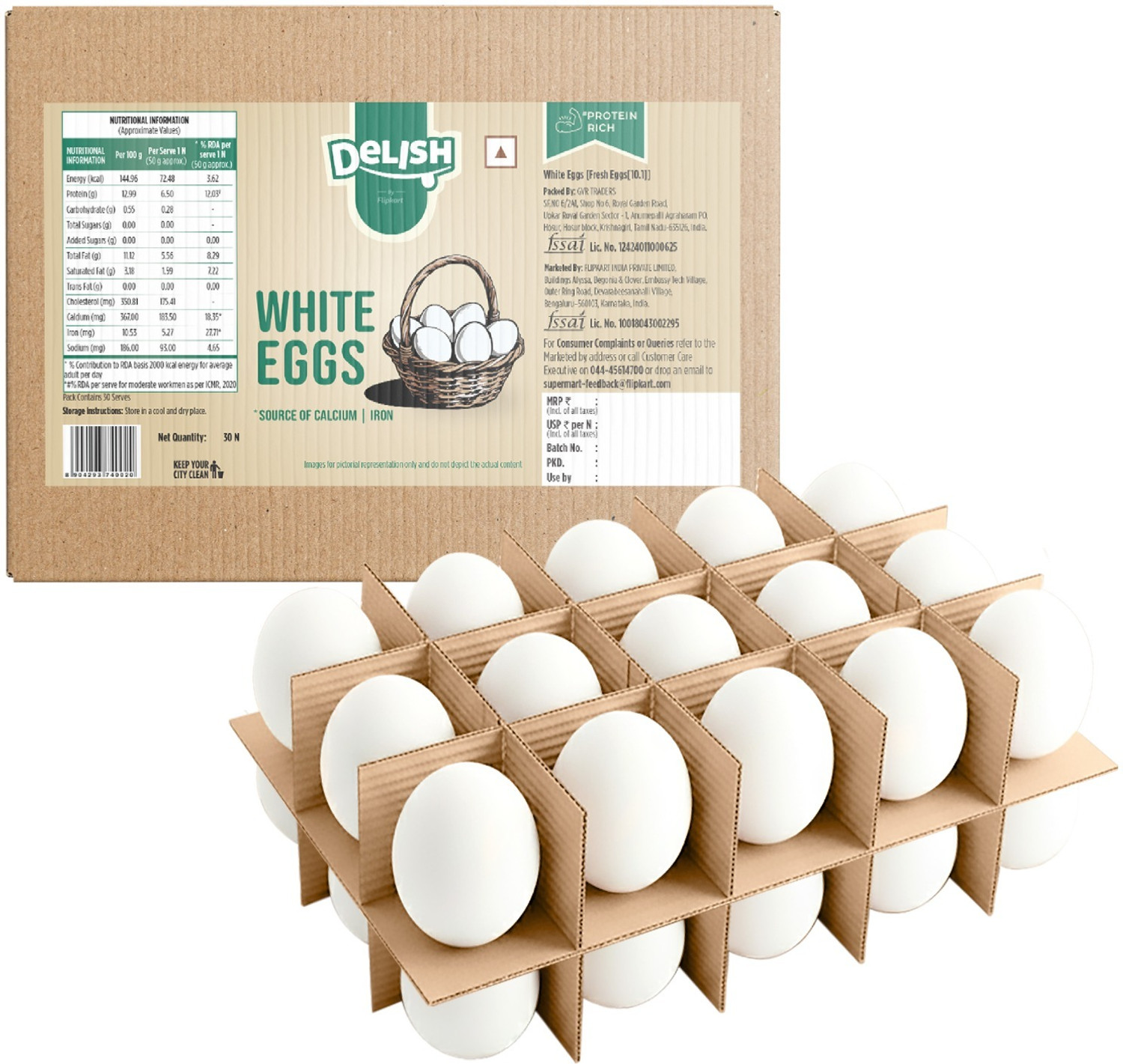 Image of Delish White Eggs