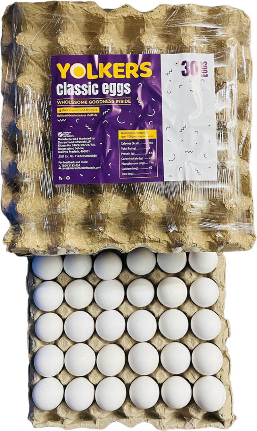 Image of Yolkers Hen White Eggs
