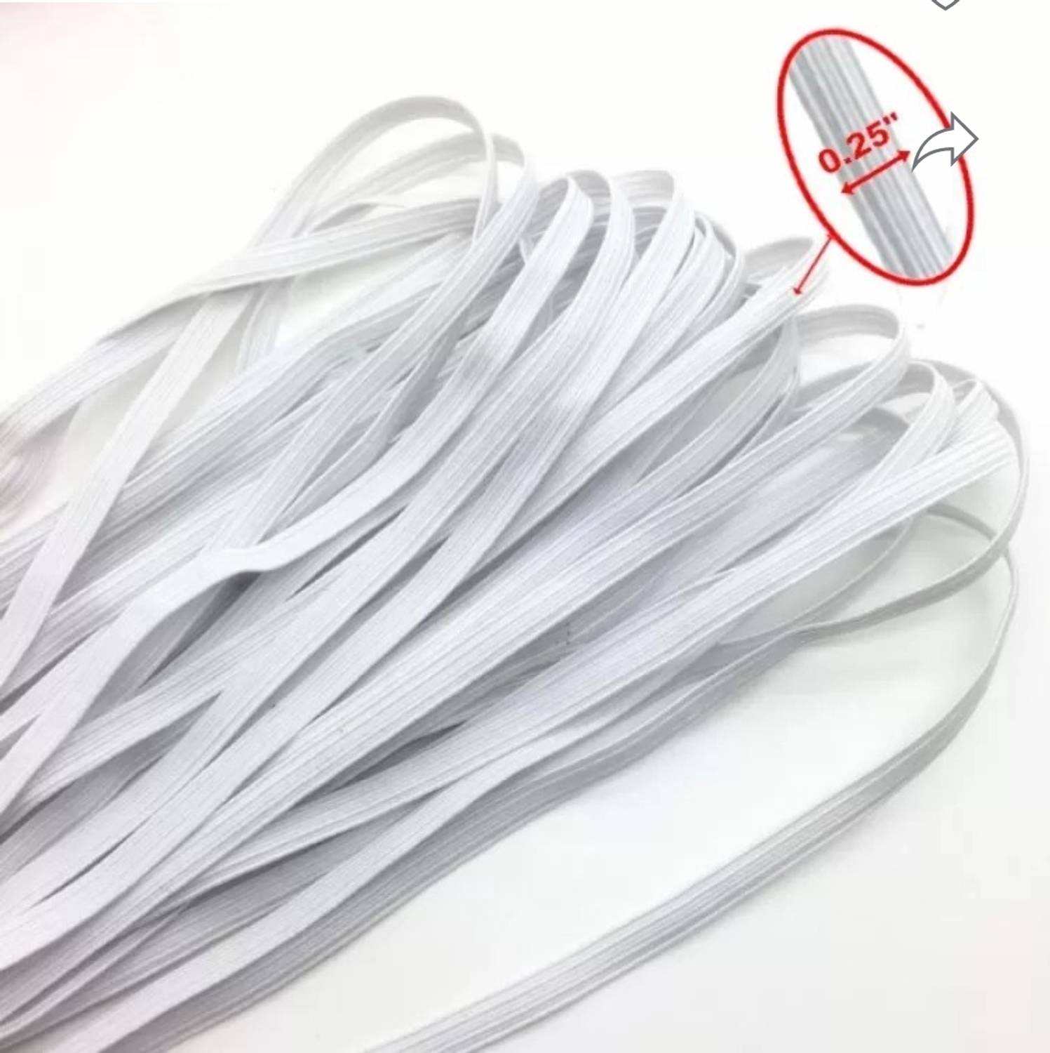 Kavch Woven White Elastic