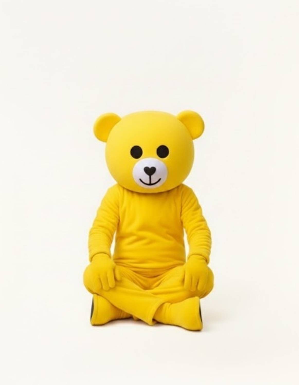 ANUJTOYS Yellow Bear Mascot for Adults Character Suit for Events Shows School Functions Elders Halloween Costume