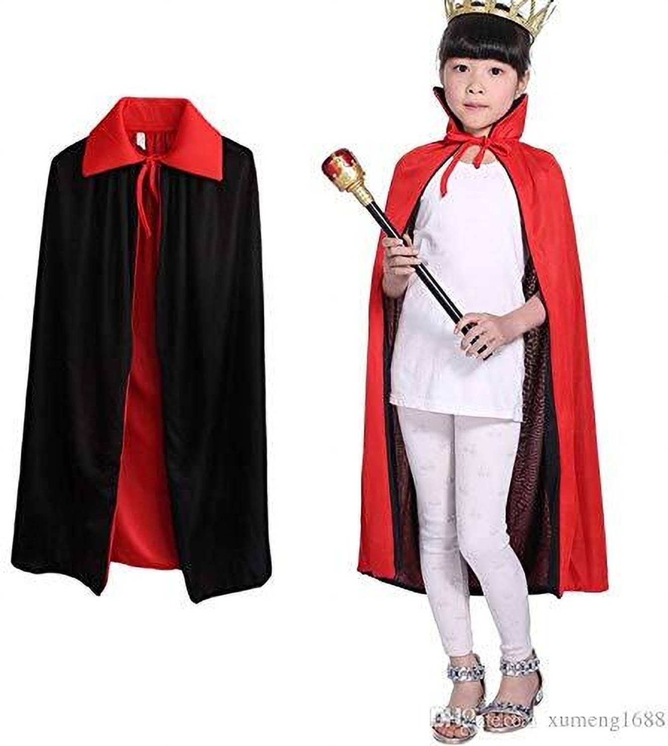 IKALI Boys Vampire Costume, Children's Halloween Dracula Cape Costume, 4 Pieces