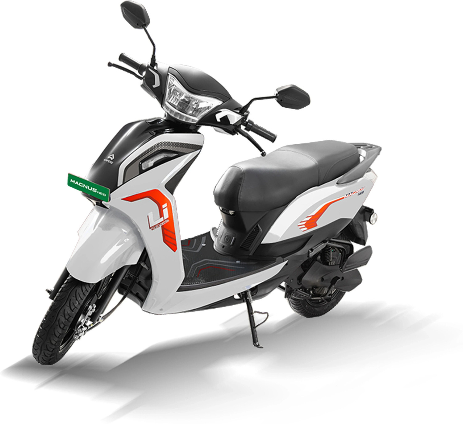 Image of Ampere Magnus Neo Electric Scooter by Greaves | 118 km IDC Range | Safest LFP Battery with 5-Year / 75,000 km Warranty Booking for Ex-Showroom Price (With Charger, Glacial White)