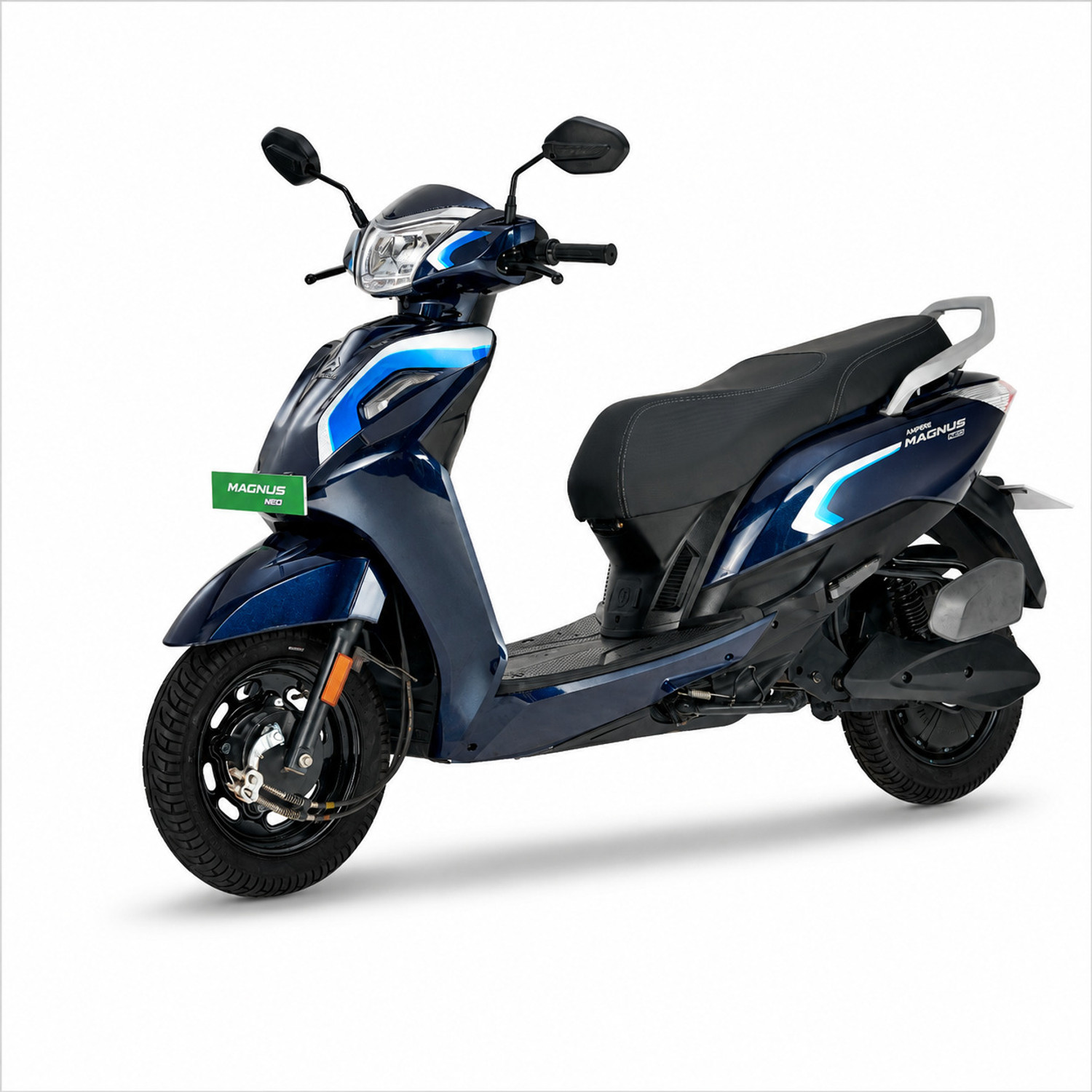 Image of Ampere New Magnus Neo Electric Scooter by Greaves Booking for Ex-Showroom Price (With Charger, Ocean Blue (Single Tone))