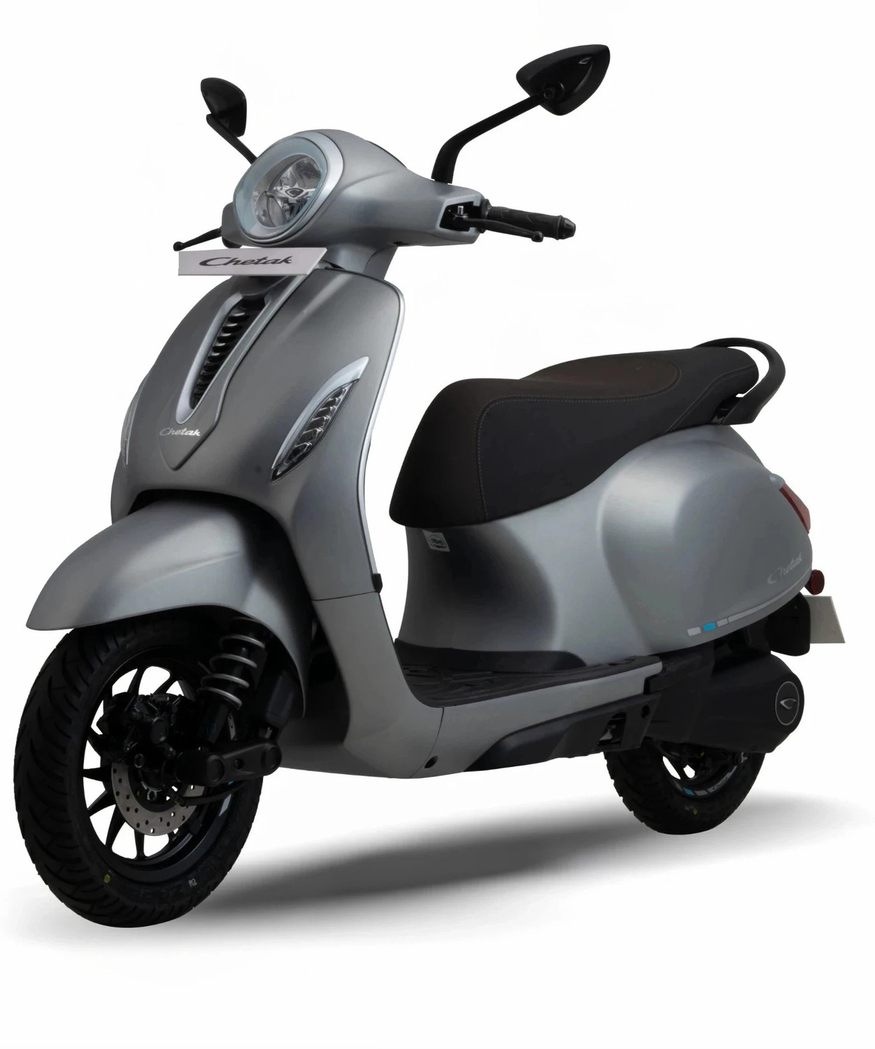 Image of Chetak C3502 Electric Scooter by Bajaj Auto Booking for Ex-Showroom Price (with Portable Charger, Matte Coarse Grey)