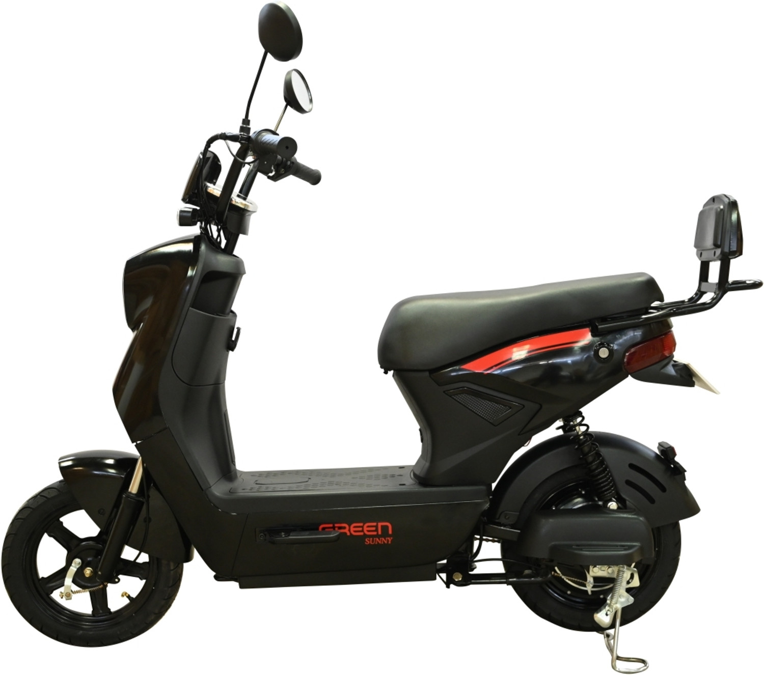 Image of Green Sunny Black 60KM Booking for Ex-Showroom Price (with Portable Charger, Black)