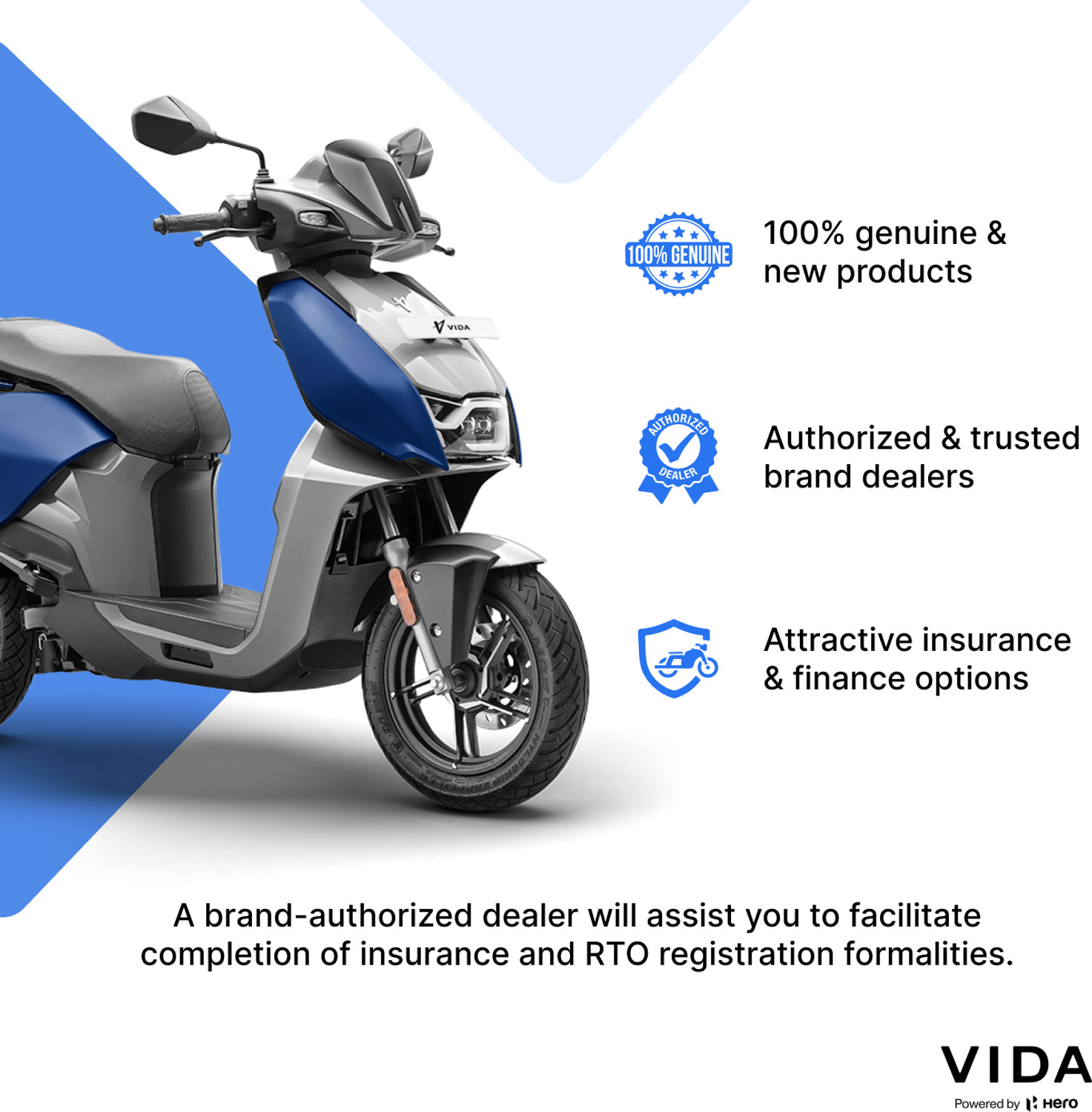 Image of VIDA V2 Plus Electric Scooter by Hero MotoCorp Booking for Ex-Showroom Price (with Portable Charger, Matte Cyan)