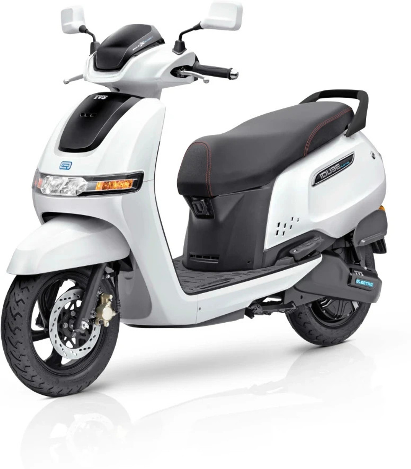 Image of TVS iQube 2.2 kWh Booking for Ex-Showroom Price (With Charger, Pearl White)