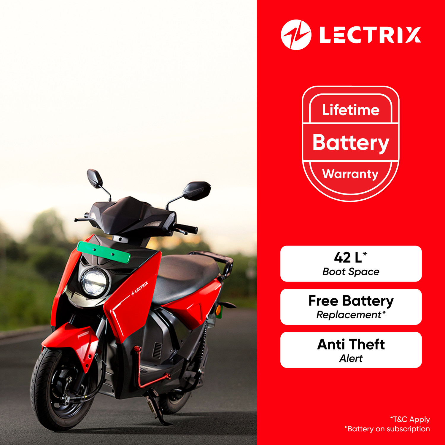 Image of Lectrix Nduro BaaS Booking for Ex-Showroom Price (With Charger, Nova white)