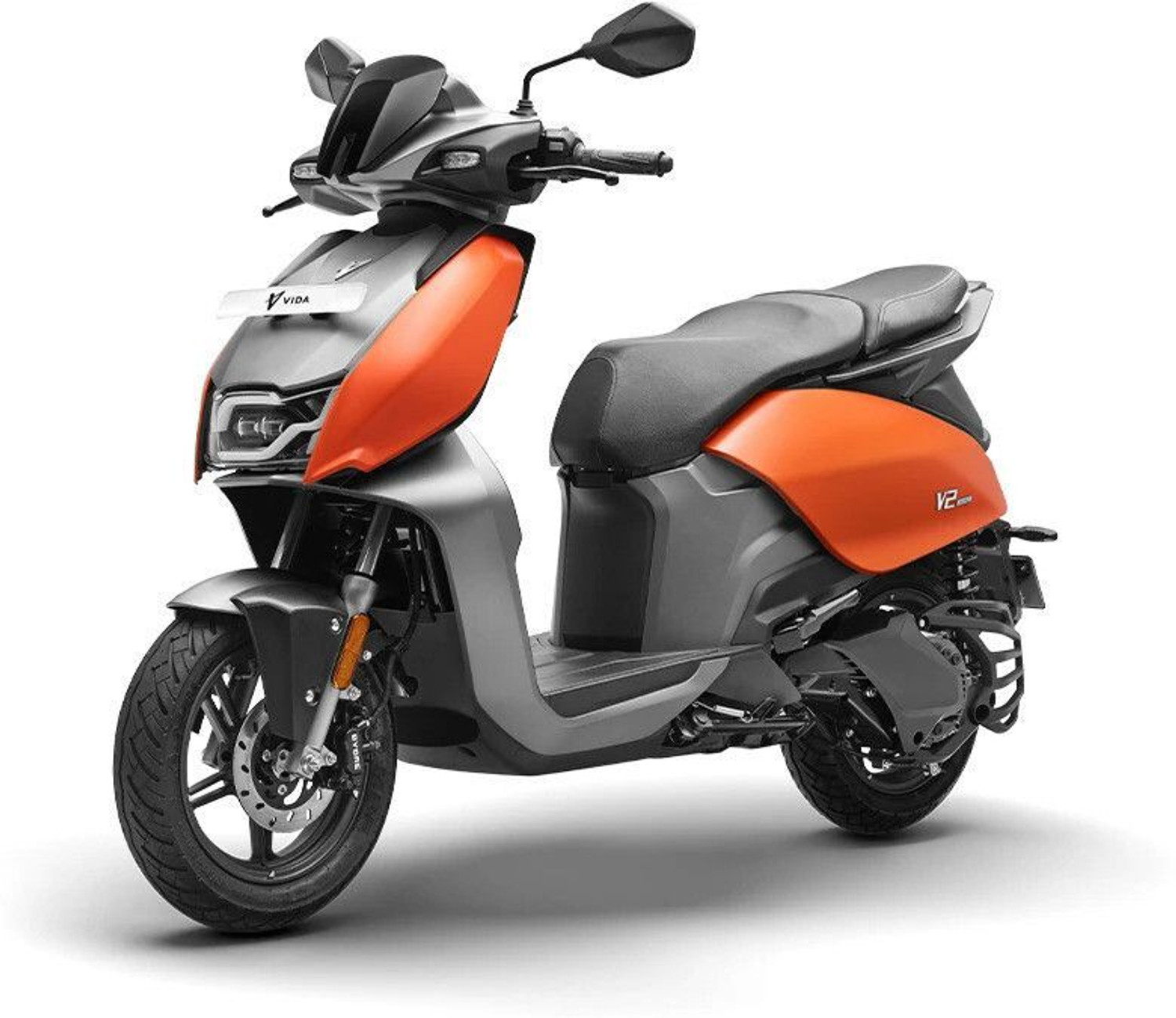 Image of VIDA V2 Pro Electric Scooter by Hero MotoCorp Booking for Ex-Showroom Price (with Portable Charger, Matte Abrax Orange)