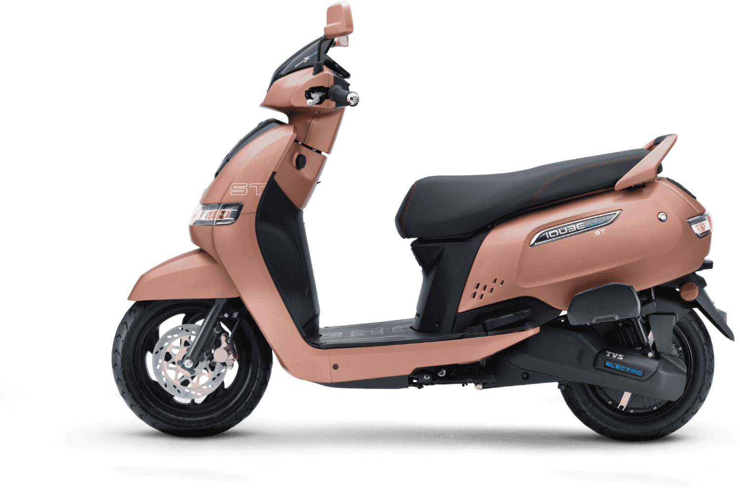 Image of TVS iQube ST 5.1 kWh Booking for Ex-Showroom Price (With Charger, Coral Sand Glossy)