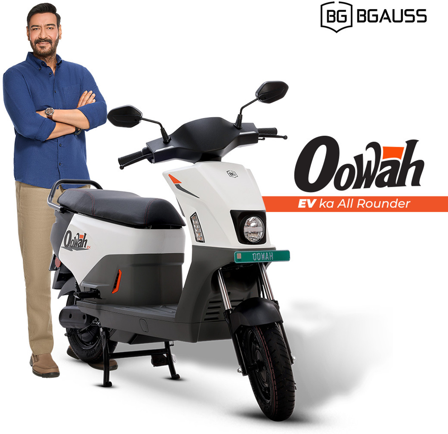 Image of BGauss OOWAH EX Booking for Ex-Showroom Price (With Charger, Laguna Blue)