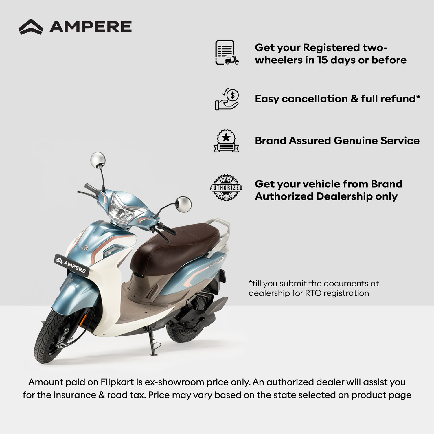 Image of Ampere Magnus G Max Booking for Ex-Showroom Price (With Charger, Matcha Green)