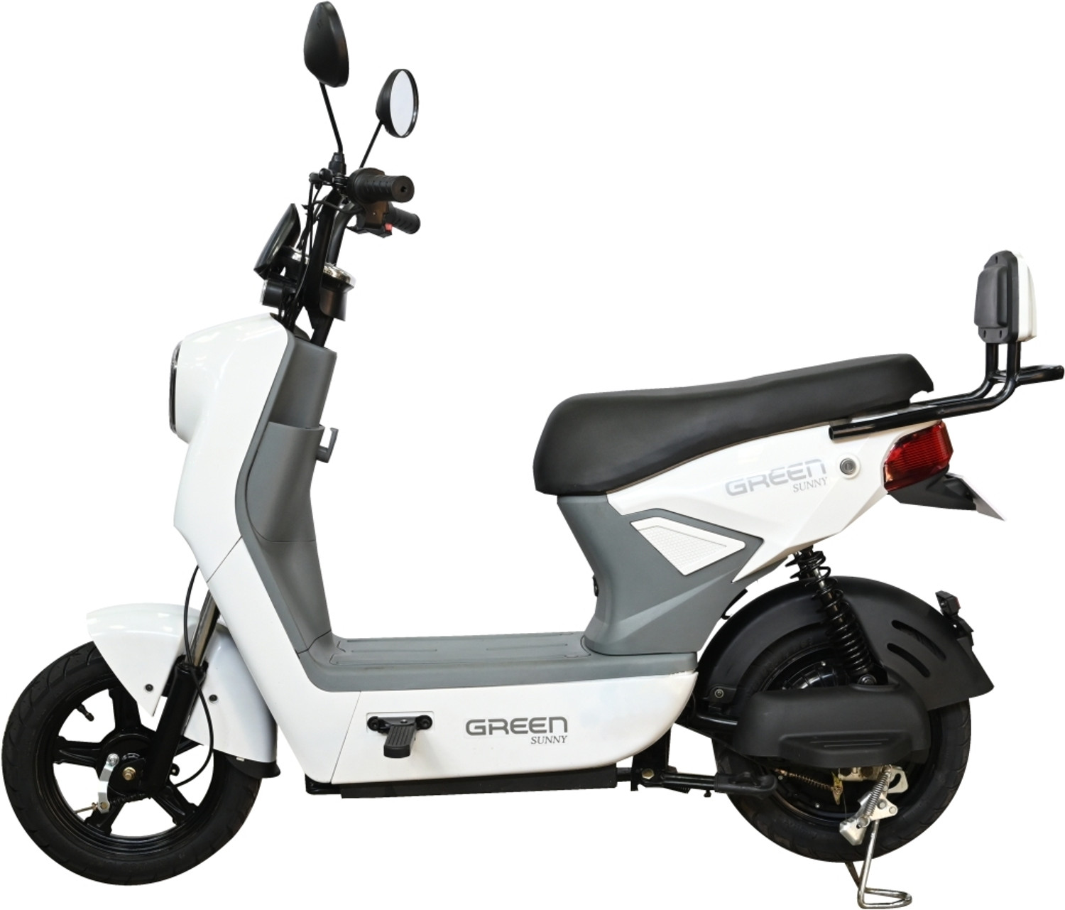 Image of Green Sunny White 40KM Booking for Ex-Showroom Price (with Portable Charger, White)