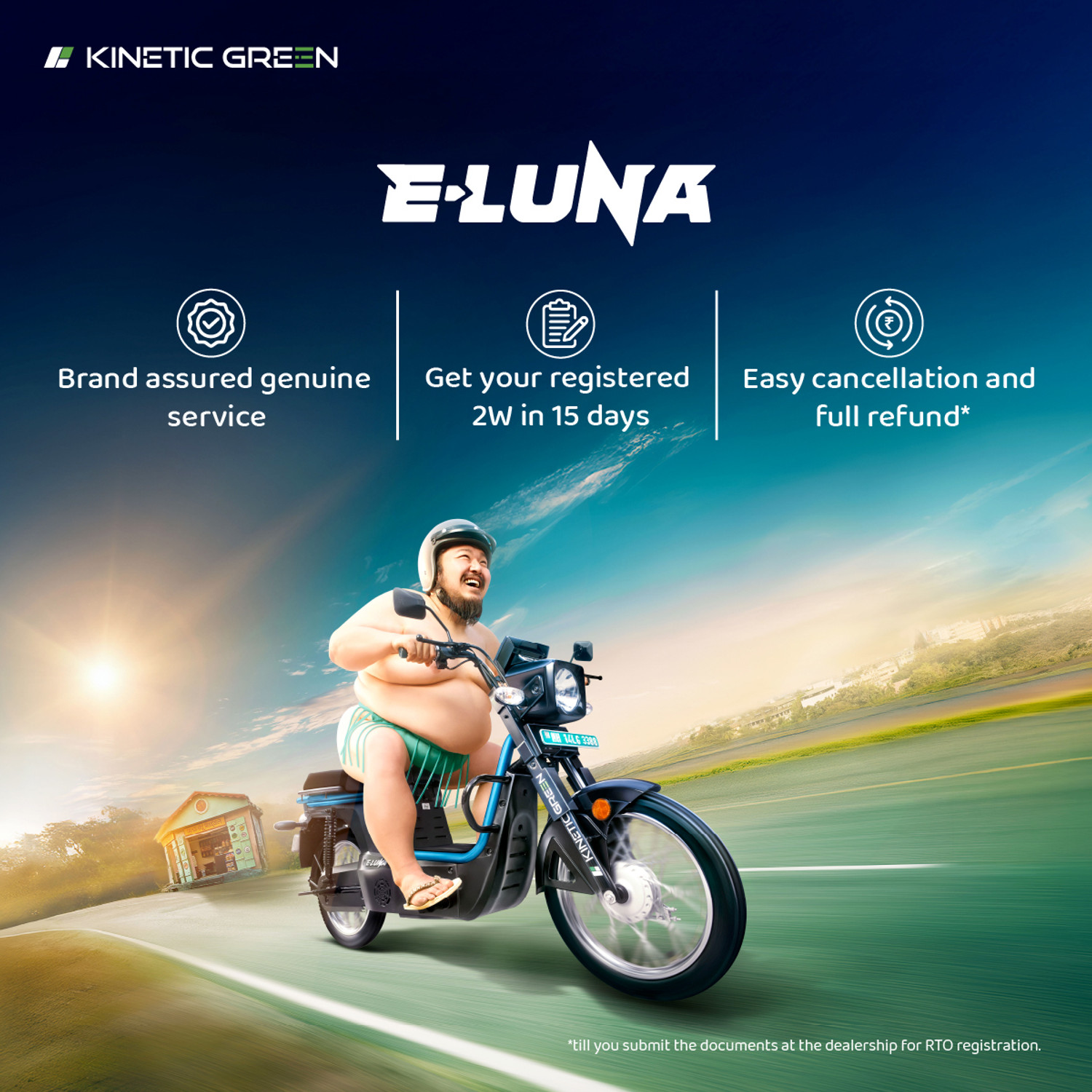 Image of Kinetic Green E Luna X3 Booking for Ex-Showroom Price (with Portable Charger, Mulberry Red)