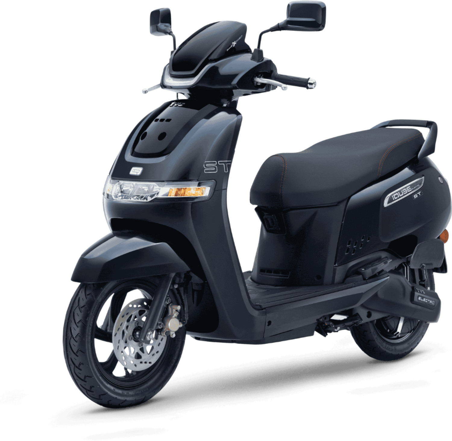 Image of TVS iQube ST 3.4 kWh Booking for Ex-Showroom Price (With Charger, Starlight Blue Glossy)