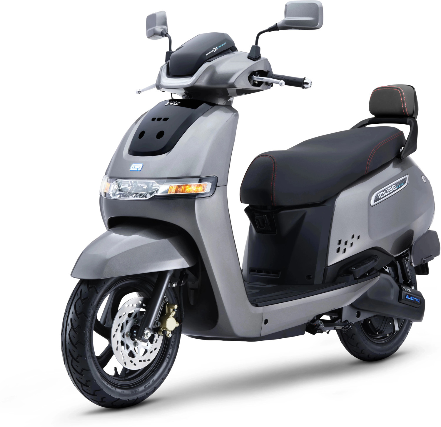 Image of TVS iQube 3.5 kWh Booking for Ex-Showroom Price (With Charger, Titanium Grey)