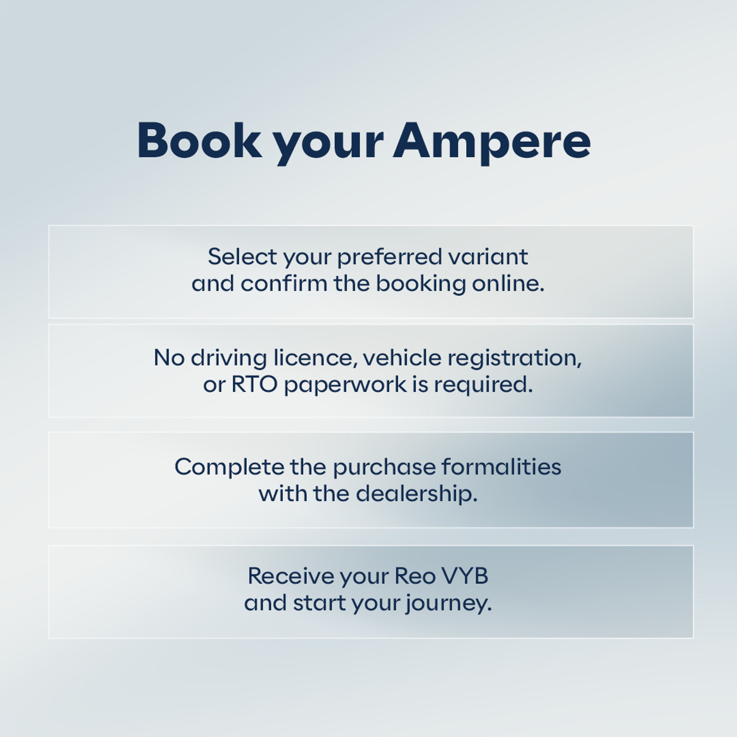 Image of Ampere Reo VYB Electric Scooter by Greaves Booking for Ex-Showroom Price (With Charger, Warm White)
