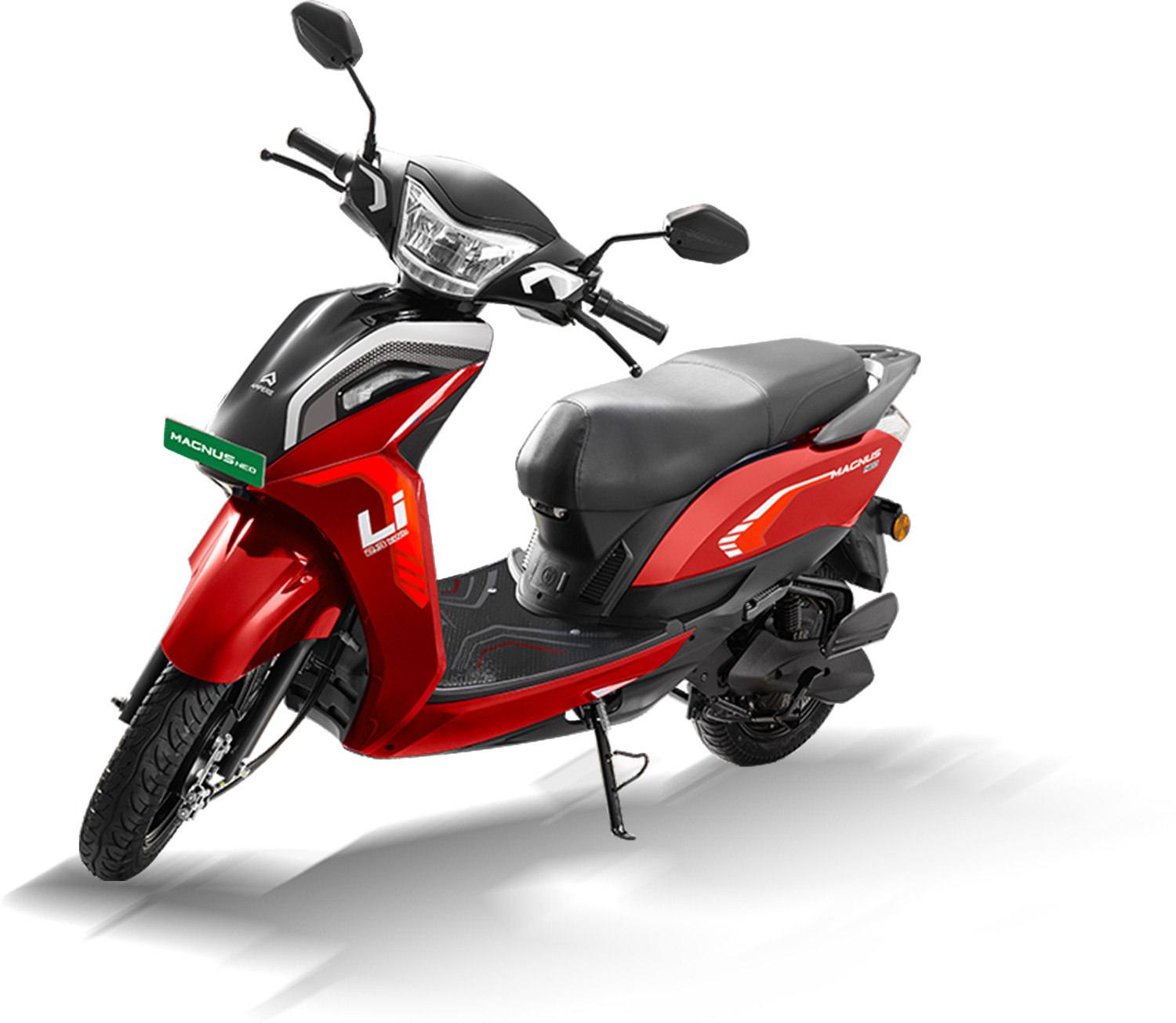 Image of Ampere Magnus Neo Electric Scooter by Greaves Booking for Ex-Showroom Price (With Charger, Metallic Red)