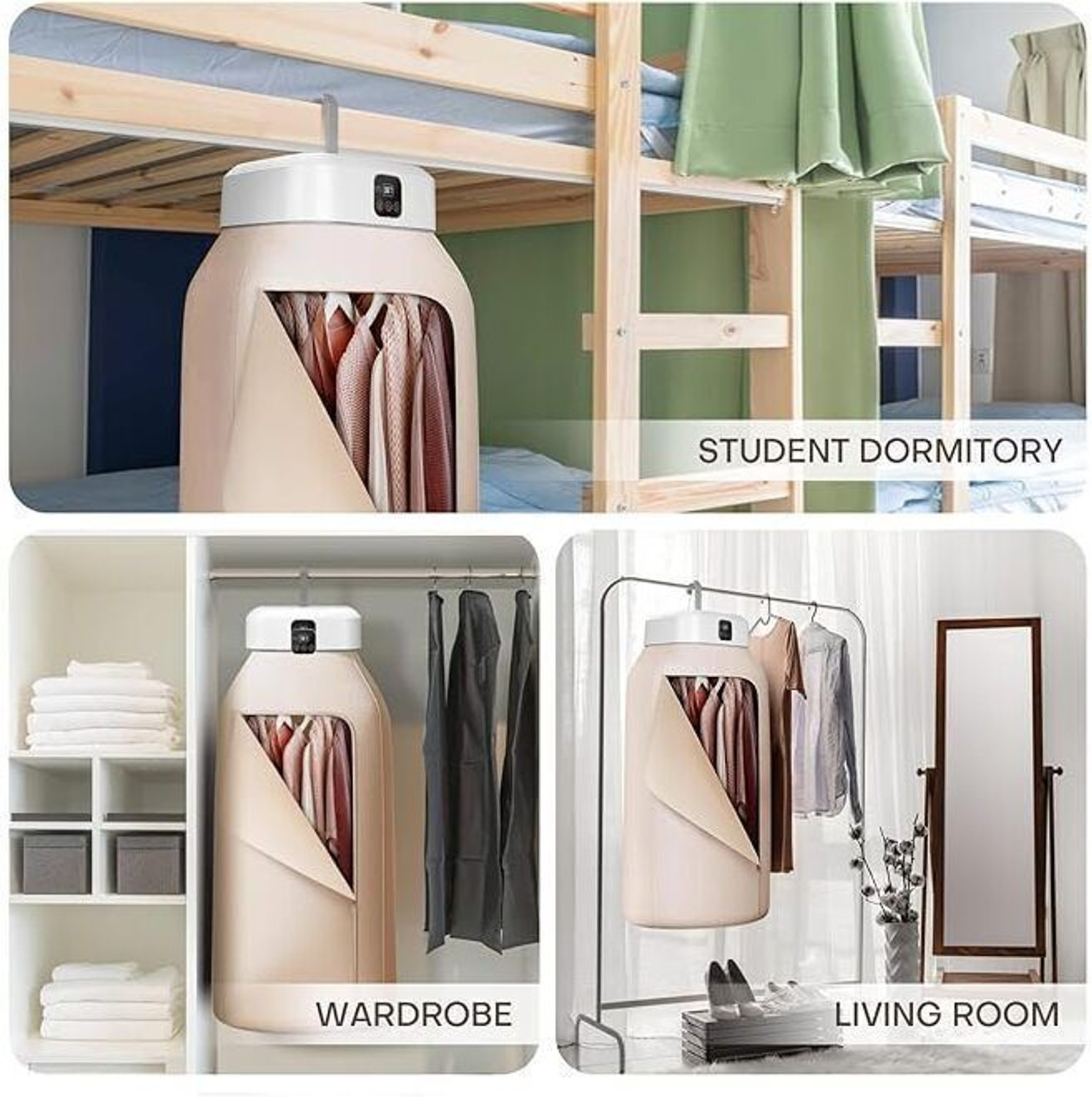 Image of SINVO Portable Electric Clothes Dryer Foldable Mini Drying Machine with Dry Bag Electric Cloth Dryer