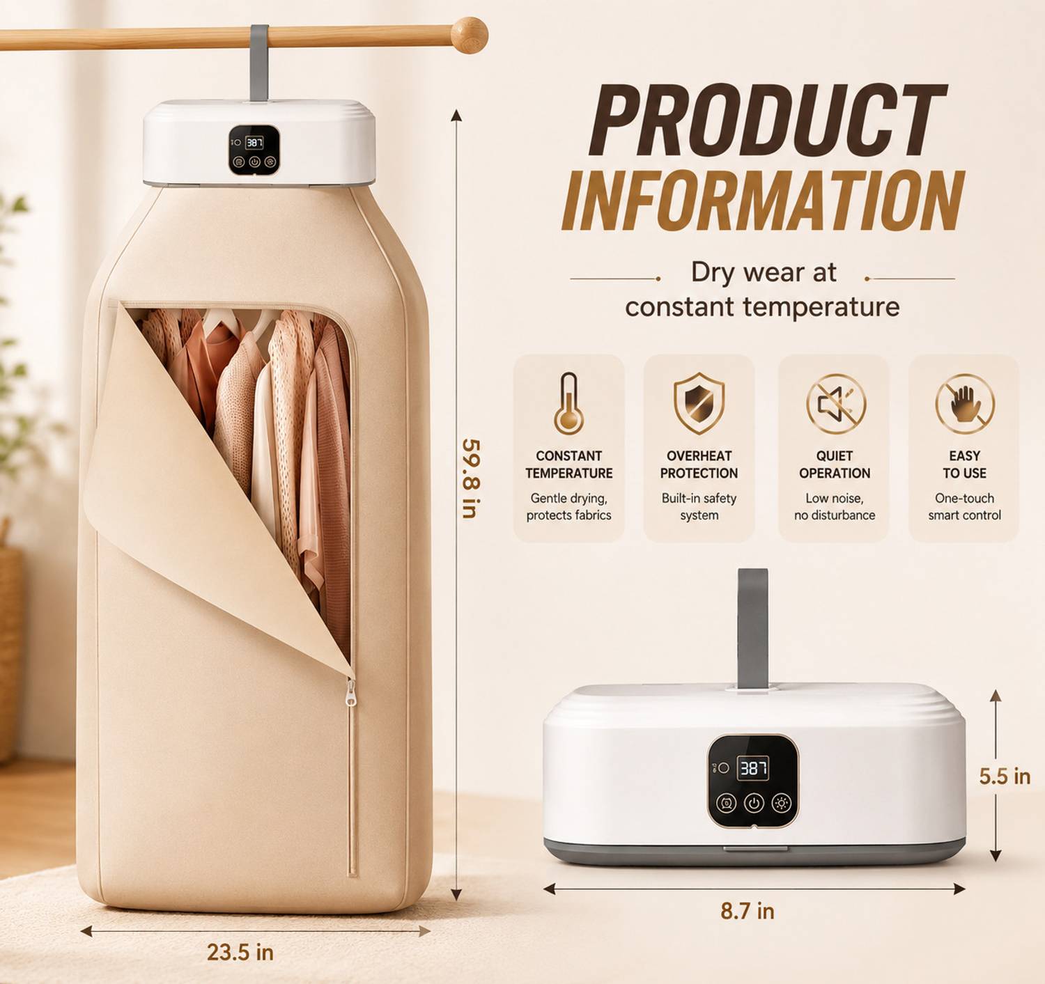 Sparkan Portable Electric Clothes Dryer - Image 3