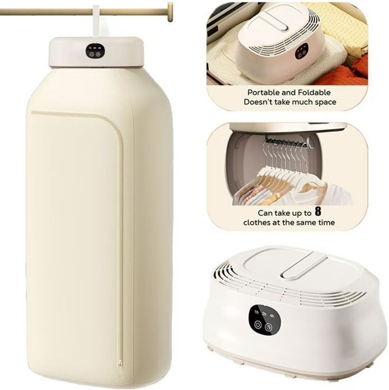 Image of SINVO Portable Electric Clothes Dryer Foldable Mini Drying Machine with Dry Bag Electric Cloth Dryer