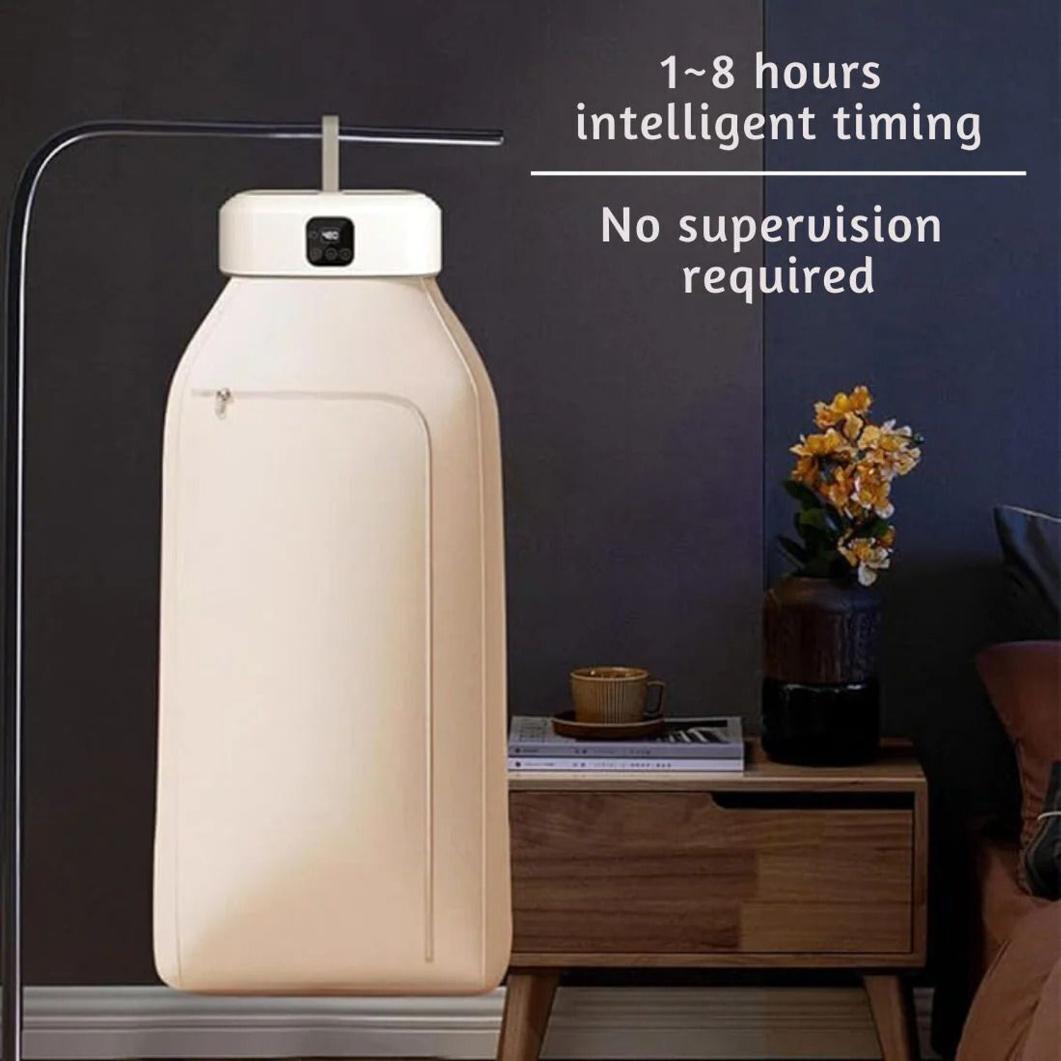 Image of SINVO Portable Electric Clothes Dryer Foldable Mini Drying Machine with Dry Bag Electric Cloth Dryer