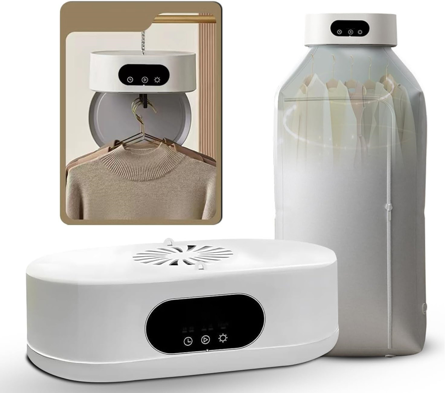 Image of WunderVoX Small Compact Foldable Electric Drying Machine with Dry Bag Electric Cloth Dryer