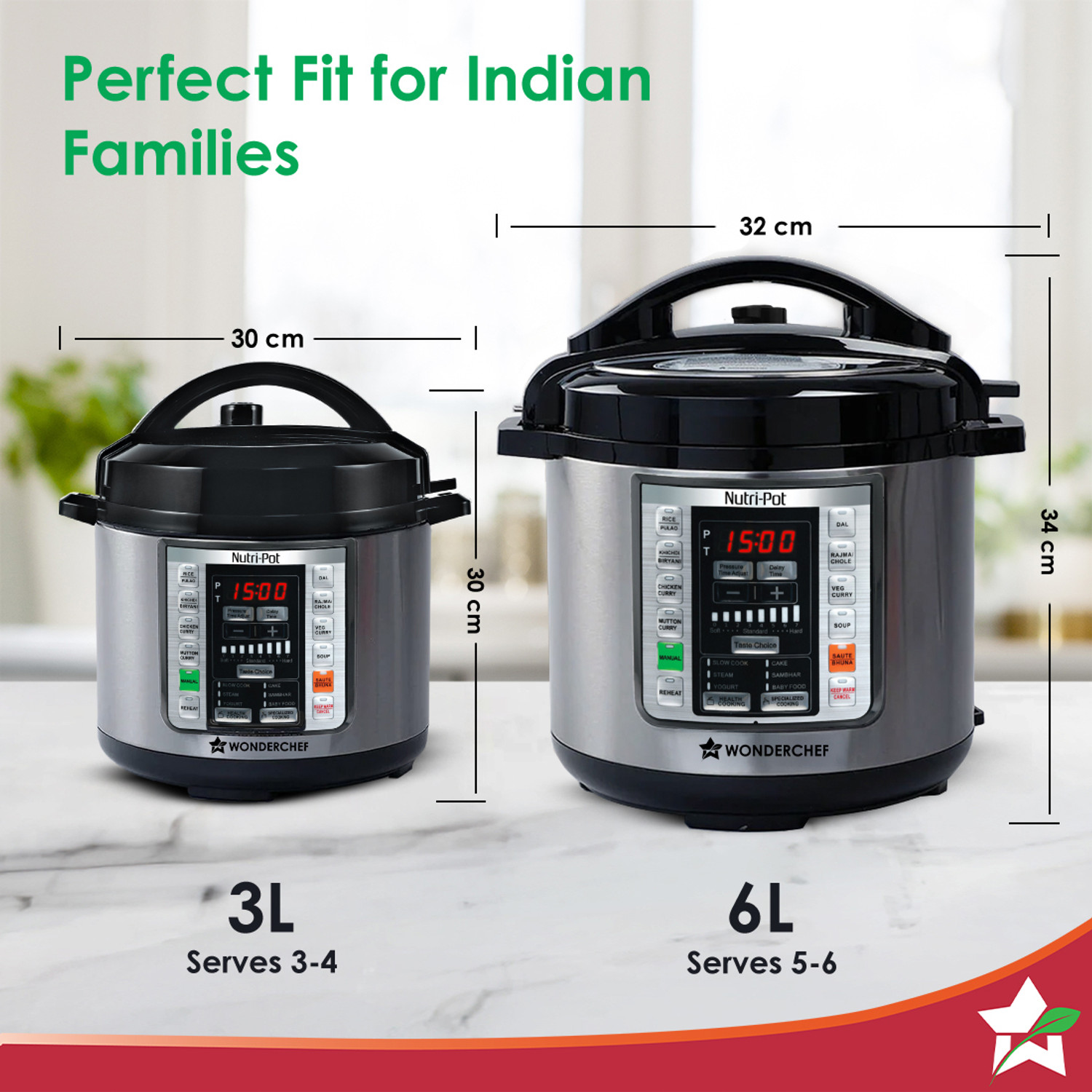 Image of WONDERCHEF Nutri-Pot Stainless Steel Inner Pot Electric Pressure Cooker
