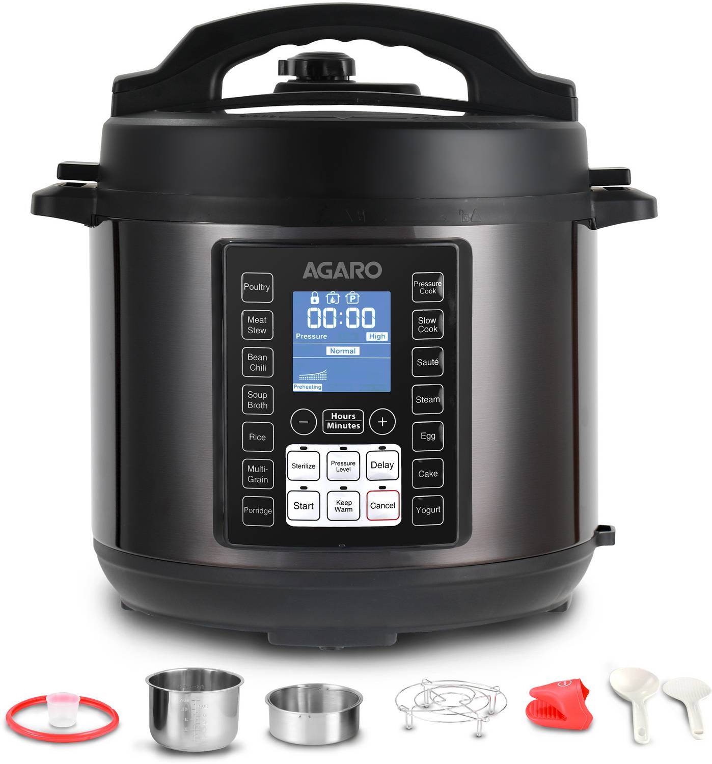 AGARO Imperial Electric Pressure Cooker Black - Image 1